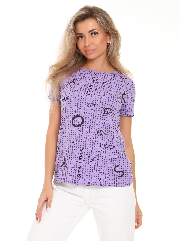 Футболка женская ФЖ-44 сиренево-чёрный