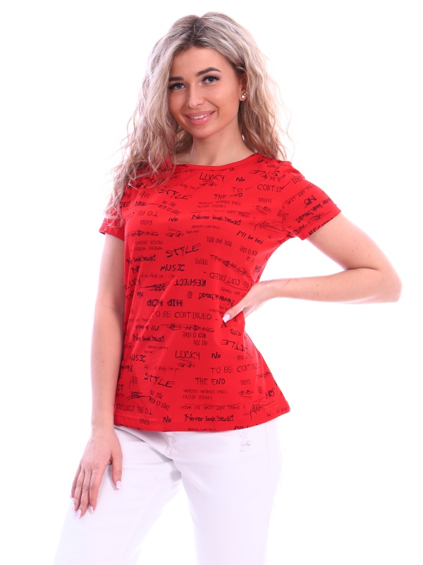 Футболка женская ФЖ-40 красно-черный