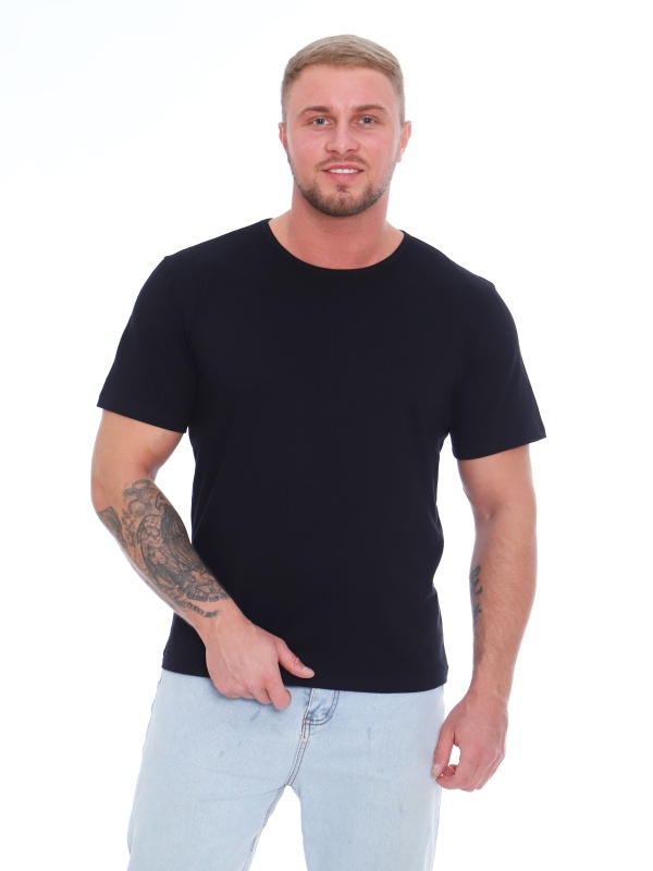 Футболка мужская ФМ-64  чёрный
