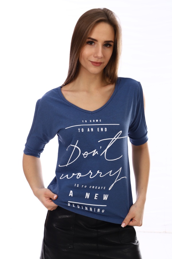 Футболка женская ФЖ-12 синий